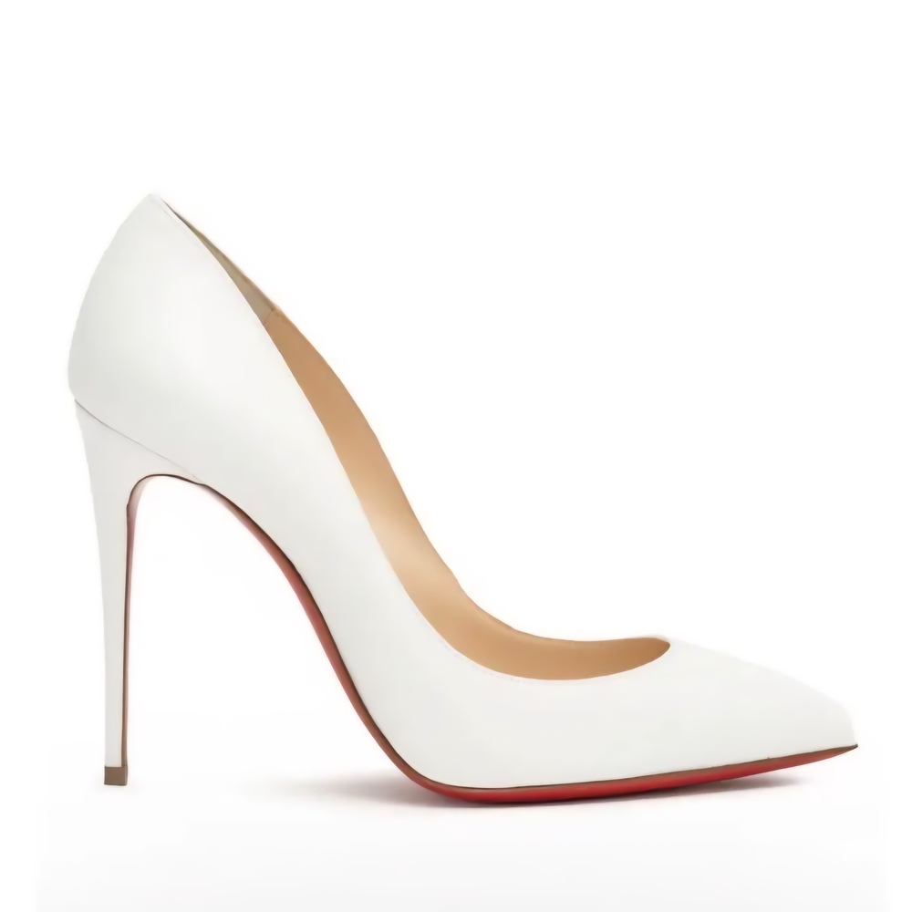 Christian Louboutin Pigalle Follies Patent Leather 100 Blanco
